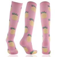 Chaussettes de Compression Unisexe Nouveau Style Athlétique Course Respirant À La Mode En Gros Coloré Genou Haute Infirmière Chaussettes