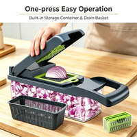 16-in-1 handmatige keuken groentesnijder, aardappelmes, snijder, fruit- en groentesnijder