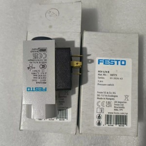 เฟสโต้สวิตช์แรงดัน PEV-1/4-B 10773 G1/4 SPDT ระบบลม IP22 อลูมิเนียมอัลลอยด์ - Product Image 1