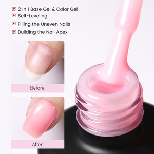 Vernis Gel UV 15ml à Marque Privée, Fonction Soak-Off, Non Toxique, Couleur Rose Nude, Haute Qualité, Gel Base Caoutchouc 2-en-1 pour Ongles - Product Image 5