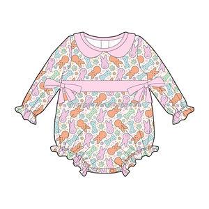 ชุดรอมเปอร์เด็กแรกเกิดลายกระต่าย ยี่หยิง ผ้าไผ่นุ่ม คอ<span class=keywords><strong>ตุ๊กตา</strong></span> <span class=keywords><strong>แขน</strong></span>ยาว สำหรับเด็กผู้หญิง พร้อมโบว์ สำหรับใส่ในชีวิตประจำวัน ออกนอกบ้านแบบสบายๆ - Product Image 1