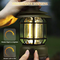 Lanterne de camping LED portable, alimentée par batterie, lumière d'urgence COB, lampe de survie pour ouragan, à suspendre, étanche, pour l'extérieur, personnalisable