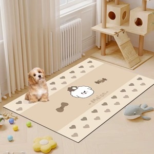 Tapis de sol pliable en PVC pour animaux de compagnie (chats et chiens) – Résistant à l'usure et à la saleté, motif imprimé tendance, sans lavage, accessoire intérieur pour animaux - Product Image 6