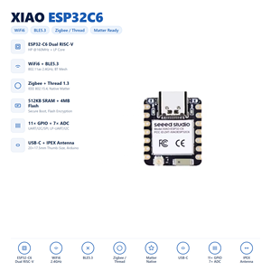 Kit de développement LoRa HT Seeed Studio série XIAO ESP32-C6 ESP32-C3 ESP32-S3 Wio-SX1262 prenant en charge le réseau maillé hors réseau Meshtastic - Product Image 1