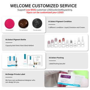 Pigmento Semipermanente Orgánico de 15 ml con Bajo MOQ y Marca Privada para <span class=keywords><strong>Cejas</strong></span> y Labios, Tinta de Tatuaje de Grado Médico No Tóxica con 54 Colores - Product Image 6