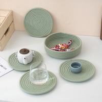 Kingwillow panier de rangement en corde de coton de style moderne ensembles tissés pour chambre de bébé jouets divers usine vente en gros boîte de rangement pour tissage
