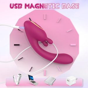 S-hande coniglio vibratore <span class=keywords><strong>USB</strong></span> massaggio capezzolo femminile clitorideo-stimolante 3 in 1 impastare per donna - Product Image 5