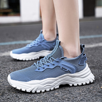 Baskets en maille respirante avec semelle EVA Chaussures de marche décontractées légères pour les grandes tailles Confortables et élégantes