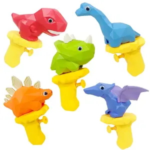 Groothandel Zomer Buitenzwembad Strand Schattige Kleurrijke Dinosaurus Kids Boy Cadeau Spel Mini Plastic Water Speelgoed Schieten Pistool Voor Kinderen