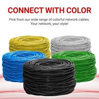 Cable Ethernet Cat6 ZOGUO de 1000 pies (305 m), 23 AWG, 4 Pares, Cobre Sólido, 550 MHz, UTP, Cubierta de PVC Negra
