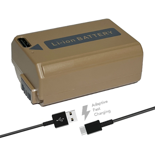 Jinnet NP-FW50 TNP-FW50 USB-C Camera Battery for Sony Alpha A6400 A6300 ZV-E10 A7 II A7r II A5000 A6500 A7s A7 A7s II A7s A5100
