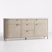 Meubles de rangement élégants et luxueux en bois massif, consoles de rangement modernes pour salles à manger