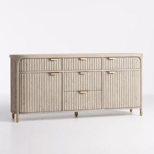 Aparador Moderno de Lujo en Madera Sólida, Mueble de Almacenamiento para Comedores - Product Image 3