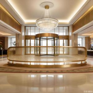 Cloison de séparation contemporaine en acier inoxydable doré, écrans creux, séparateurs de pièce, fabricant de cloisons de salon - Product Image 4