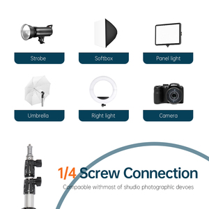 2M Thép Không Gỉ Ánh Sáng Đứng Nhiếp Ảnh Đứng Cho Điện Thoại Máy Ảnh Điện Thoại Di Động <span class=keywords><strong>Tripod</strong></span> Vòng Ánh Sáng Đứng Hình Ảnh Video Trepied - Product Image 3