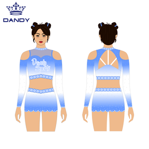 Concours personnalisé mode manches longues pom-pom girl école uniforme culture hauts jeunesse <span class=keywords><strong>jupe</strong></span> vêtements de danse - Product Image 6