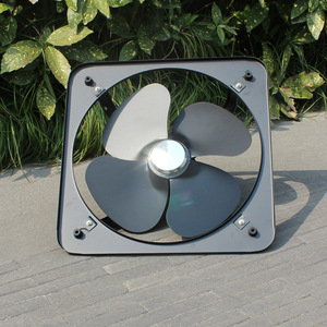Fad Square Exhaust Fan 14 In Axial Fan For Kitchen Bathroom Wall <b>Window</b> Mounting Black <b>Plastic</b> Blades - Product Image 2