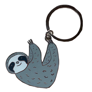 Animale carino bradipo albero rampicante <span class=keywords><strong>non</strong></span> ti preoccupare essere felice Design personalizzato placcato oro lega di zinco duro ciondoli in smalto portachiavi - Product Image 3