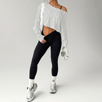 Dames 3-delige naadloze yogaset sportbeha top met lange mouwen strakke legging hoge elastische gym workout actieve fitnesskleding