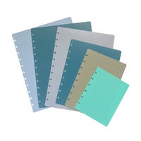 Carnet de planification budgétaire A5 en plastique PP givré, couverture rigide, reliure à disques, avec index et feuilles mobiles