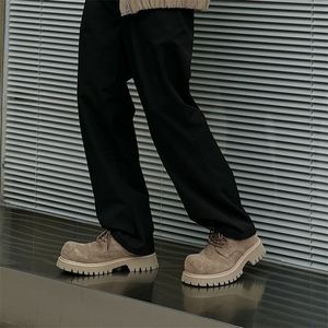 Zapatos de Plataforma de Gamuza para Hombre, Casuales, Ligeros, Cómodos, Transpirables, Flexibles, Modernos, para Uso Diario, con Entresuela de Goma y Microfibra - Product Image 4