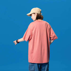 Camiseta personalizada de manga corta con cuello redondo y estampado de gran tamaño de 250GSM, Camiseta deportiva holgada de algodón 100% para hombre - Product Image 4