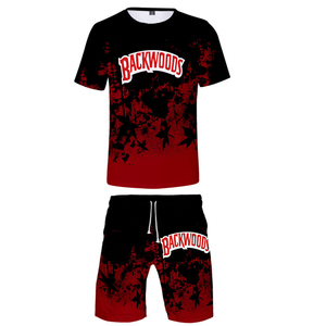 Expédition immédiate : Ensemble T-shirt et short pour <span class=keywords><strong>homme</strong></span>, imprimé par sublimation 3D intégrale, style mode surdimensionné, thème Smoke Shop Backwoods Cookie RAW - Product Image 6