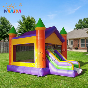 Castillo Inflable WINSUN, Castillo Brincolín Inflable en Forma de V, Trampolín Inflable Morado - Product Image 1
