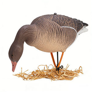 Leurre de chasse pliable en PP léger et écologique, simulation de canard à bec rouge et gris pour activités de plein air et aménagement paysager - Product Image 4