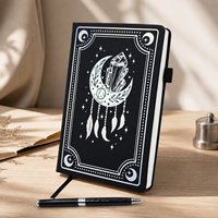 Coffret Cadeau Carnet avec Journal A5 ligné, Stylo et Motif Céleste Argenté pour Cadeaux d'Entreprise