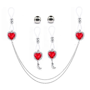 Anillo de pezón ajustado en forma de corazón, no perforado, joyería - Product Image 4