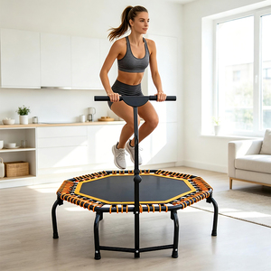 Trampolín Hexagonal <span class=keywords><strong>Profesional</strong></span> y Económico para Gimnasio y Hogar con Manillar para Ejercicio de Niños y Adultos - Product Image 1