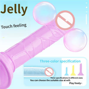 Weicher Simulierter <span class=keywords><strong>Penis</strong></span> Künstlicher <span class=keywords><strong>Penis</strong></span> Frauenprodukte Bunte Masturbationsstäbe Silikon Realistischer Silikon-Dildo - Product Image 2
