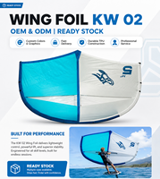 En stock Aile gonflable en foil avec fenêtres 5m² en carbone pour Hydrofoil, Planche de surf, Kite, Wingfoil, Sports nautiques