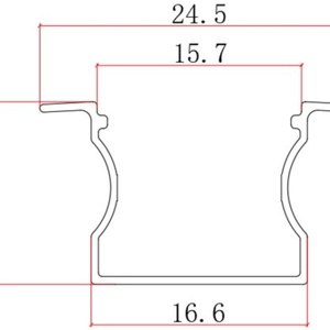 Profilé en aluminium anodisé 17*14 de 50 mm de large pour bande LED, avec canal pour cornet LED, vis personnalisable – Prix usine - Product Image 2