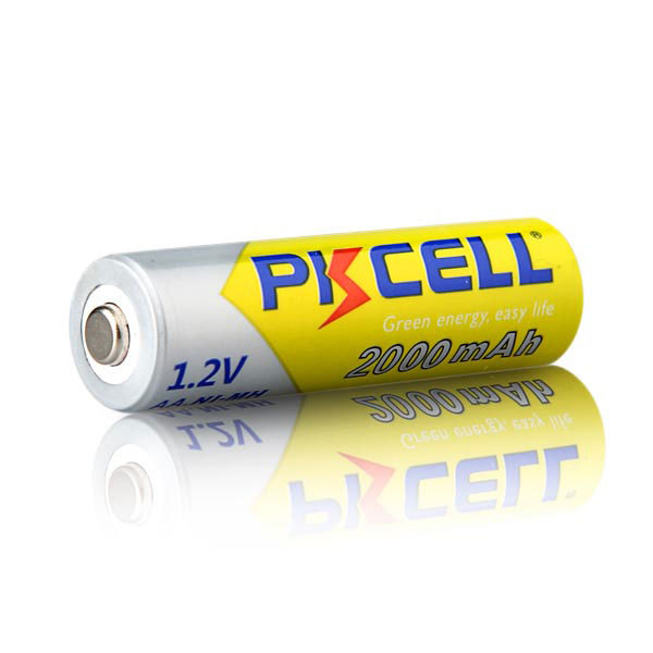 PKCELL NIMH 1.2V Size AA 2000 Mah 1000 Cycles Long Life Rechargeable Battery