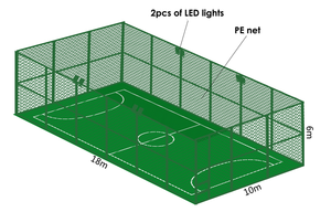 <span class=keywords><strong>Cage</strong></span> <span class=keywords><strong>de</strong></span> football multifonctionnelle personnalisable, ensemble complet en acier galvanisé avec revêtement en poudre pour complexe sportif, entraînement sur terrain <span class=keywords><strong>de</strong></span> football - Product Image 4