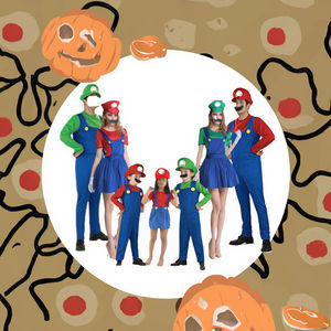 Costumes de cosplay amusants pour enfants, thème Luigi, pour Halloween, carnaval, spectacle de scène, en polyester - Product Image 2