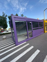 Kiosque Conteneur Écologique Imperméable pour Extérieur, Stand de Snacks Modulaire Préfabriqué pour Parc, Boutique Conteneur de Vente au Détail pour Site Touristique