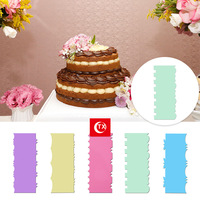 Kit de Décoration de Gâteaux Personnalisé en Acrylique Coloré 2mm 3mm : Spatules à Crème, Lisseurs à Gâteau, Ustensiles de Pâtisserie pour Crème au Beurre et Fondant