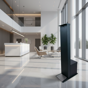 Dispensador de Jabón Doble de Espuma al por Mayor de Alemania, Soporte de Higiene de Metal con Recubrimiento Negro, Acero Inoxidable, Desinfección para Baño y Hotel - Product Image 5