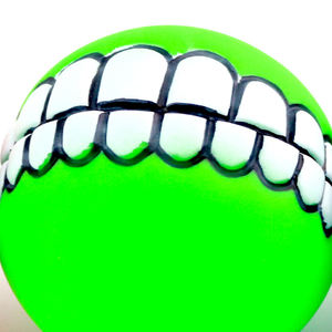 Juguete para Mascotas de Silicona TPR Resistente y Ecológico, Pelota de Hueso con Dientes de 7.5 CM, para Perros, Gatos y Animales Pequeños, Estilo de Dibujos Animados, Empaquetado en Bolsa - Product Image 3