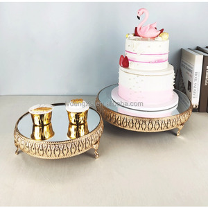Support à gâteau doré luxueux avec perles de cristal, support à dessert polyvalent, présentoir pour table de desserts pour <span class=keywords><strong>mariage</strong></span> et fête - Product Image 5