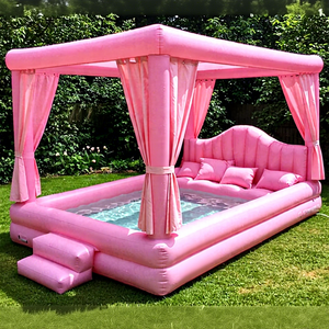 Canapé gonflable commercial pour <span class=keywords><strong>piscine</strong></span> 5x3m, PVC de 0,6 mm d'épaisseur, soudé à l'air chaud, portable <span class=keywords><strong>avec</strong></span> tente pour fêtes en extérieur dans la cour - Product Image 1