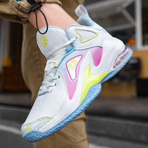 Chaussures de basketball pour hommes et femmes, baskets basses à lacets en cuir microfibre pour un confort optimal, mode sport, course à pied, hiver/printemps/automne - Product Image 3
