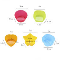 Moule en silicone rond multicolore sans BPA pour la maison et la cuisine, 12 pièces/ensemble, pour muffins, puddings et cupcakes