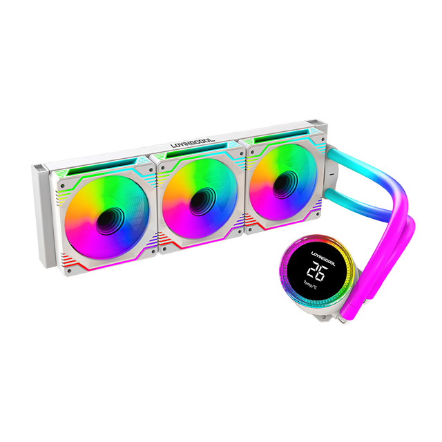 LOVINGCOOL White Liquid Cooler Cpu 360mm Aio Water Cooler PWM ARGB AM4 AM5 LGA1700 Three Fans Pc Processor Water Cooling Aio