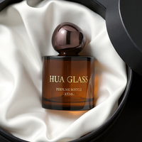 Beliebteste Glänzende Farbige Glas-Parfümflasche 30ml 50ml 100ml Parfümflasche mit Crimp-Hals und Runder Box