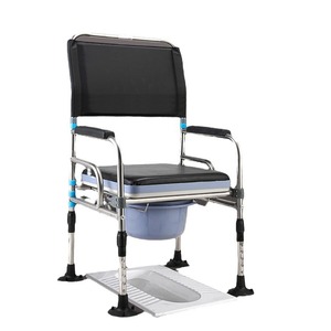 Chaise de toilette portable Zhuxin en acier inoxydable pliable pour personnes âgées et femmes enceintes - Product Image 1
