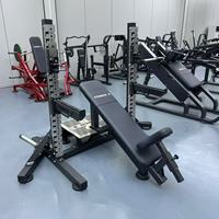 Banc incliné à charge libre pour la musculation pectorale avec rack de pression plat en acier inoxydable